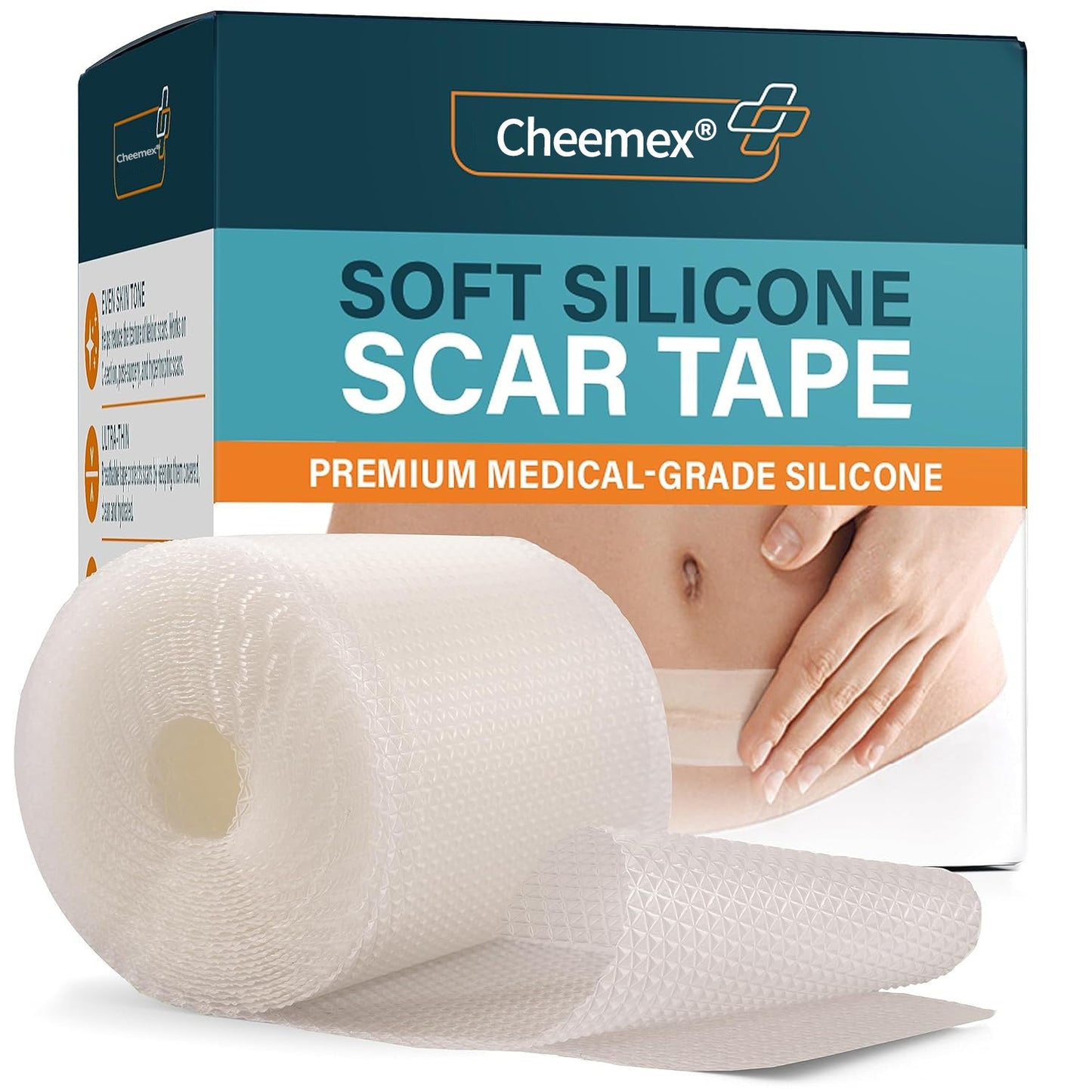 🍍Official Store |Cheemex® Hyaluronic Acid Nano Microneedle Repair Tape🗽🎉(Treatment of old and new scars, reduction of surgical scars, stretch marks, keloids, acne, burns, warts, dermatomes and varicose veins)