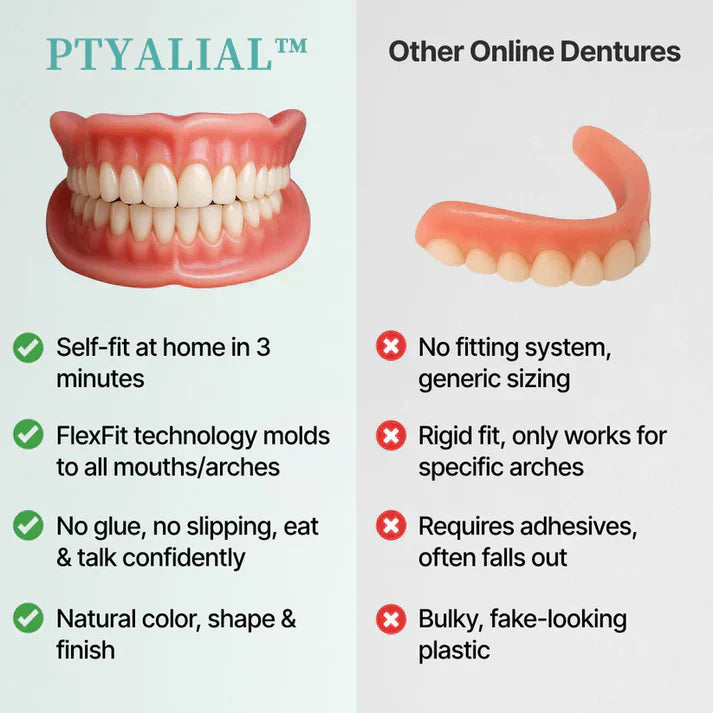 ✨Ends Today: 70% OFF! Ptyalial™⏰ Custom-Fit Full Functional Dentures Make you more confident